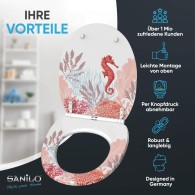 Soft Close Toilet Seat Sea Horse