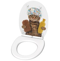 3 Piece Bathroom Set Shower Cat