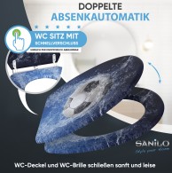 Soft Close Toilet Seat with Quick Release Soccer