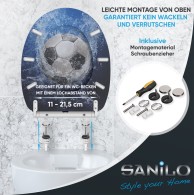 Soft Close Toilet Seat with Quick Release Soccer