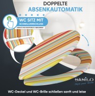 Soft Close Toilet Seat with Quick Release Starstripes