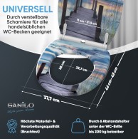 Soft Close Toilet Seat with Quick Release Sunset