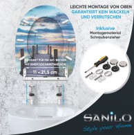 Soft Close Toilet Seat with Quick Release Sunset