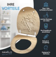 Soft Close Toilet Seat with Quick Release Sunshine