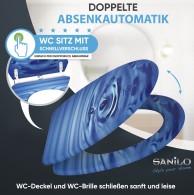Soft Close Toilet Seat with Quick Release Waterdrop