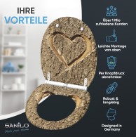 Soft Close Toilet Seat with Quick Release True Love