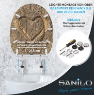 Soft Close Toilet Seat with Quick Release True Love