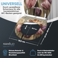 Soft Close Toilet Seat with Quick Release Tulips