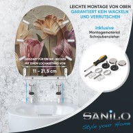 Soft Close Toilet Seat with Quick Release Tulips