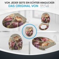 Soft Close Toilet Seat with Quick Release Tulips