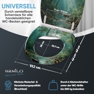 Soft Close Toilet Seat with Quick Release Rainforest