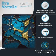 Bath Mat Marble Cobalt 53 x 53 cm