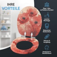 Soft Close Toilet Seat Poppy