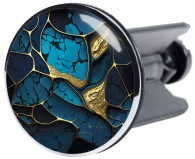 Wash Basin Plug Marble Cobalt