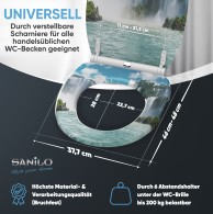 Soft Close Toilet Seat with Quick Release Waterfall