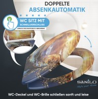 Soft Close Toilet Seat with Quick Release Wave