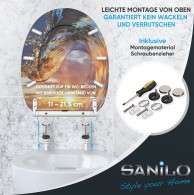 Soft Close Toilet Seat with Quick Release Wave
