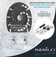 Soft Close Toilet Seat with Quick Release Yin Yang
