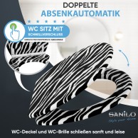 WC-Sitz mit Absenkautomatik Zebra Look