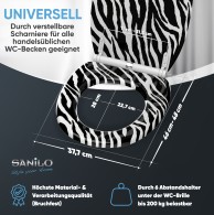 WC-Sitz mit Absenkautomatik Zebra Look