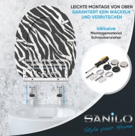 WC-Sitz mit Absenkautomatik Zebra Look