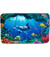 Bath Rug Dolphin Coral 70 x 110 cm