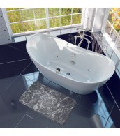 Bath Rug Marble Grey 70 x 110 cm