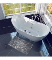 Bath Rug Marble Grey 50 x 80 cm