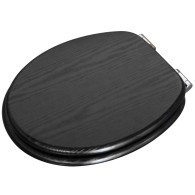 Toilet Seat Black Wood