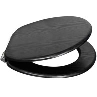 Toilet Seat Black Wood