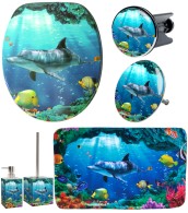 Bathroom Set Dolphin Coral