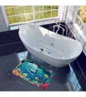 Bath Rug Dolphin Coral 70 x 110 cm