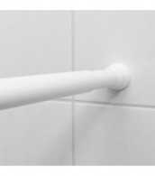 Shower Curtain Rod White 120-230cm