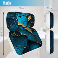 Bath Pillow Marble Cobalt