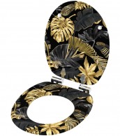 Toilet Seat Golden Leaves