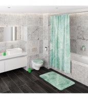 Bath Rug Marble Green 70 x 110 cm