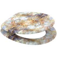 Toilet Seat Marble brown