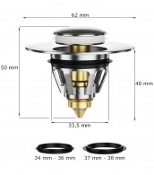 Pop-Up Wash Basin Plug Drop