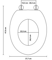 Toilet Seat Black Wood