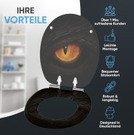 Soft Close Toilet Seat Black Eye