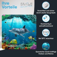 Bath Mat Dolphin 53 x 53 cm