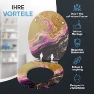 Soft Close Toilet Seat Marble Brilliant