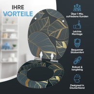 Soft Close Toilet Seat Monstera