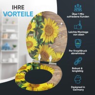 Soft Close Toilet Seat Sunflower