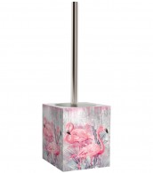 Toilet Brush and Holder Flamingo