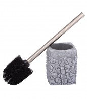 Toilet Brush and Holder Grey Stone