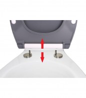 Soft Close Toilet Seat Flat Grey