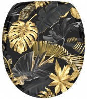 Soft Close Toilet Seat Golden Leaves
