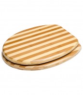 Soft Close Toilet Seat Bamboo Striped