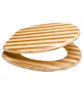 Soft Close Toilet Seat Bamboo Striped